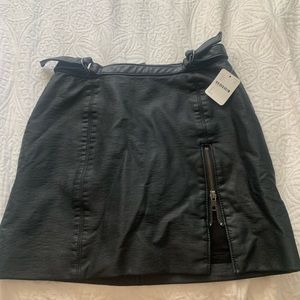 Free people leather skirt